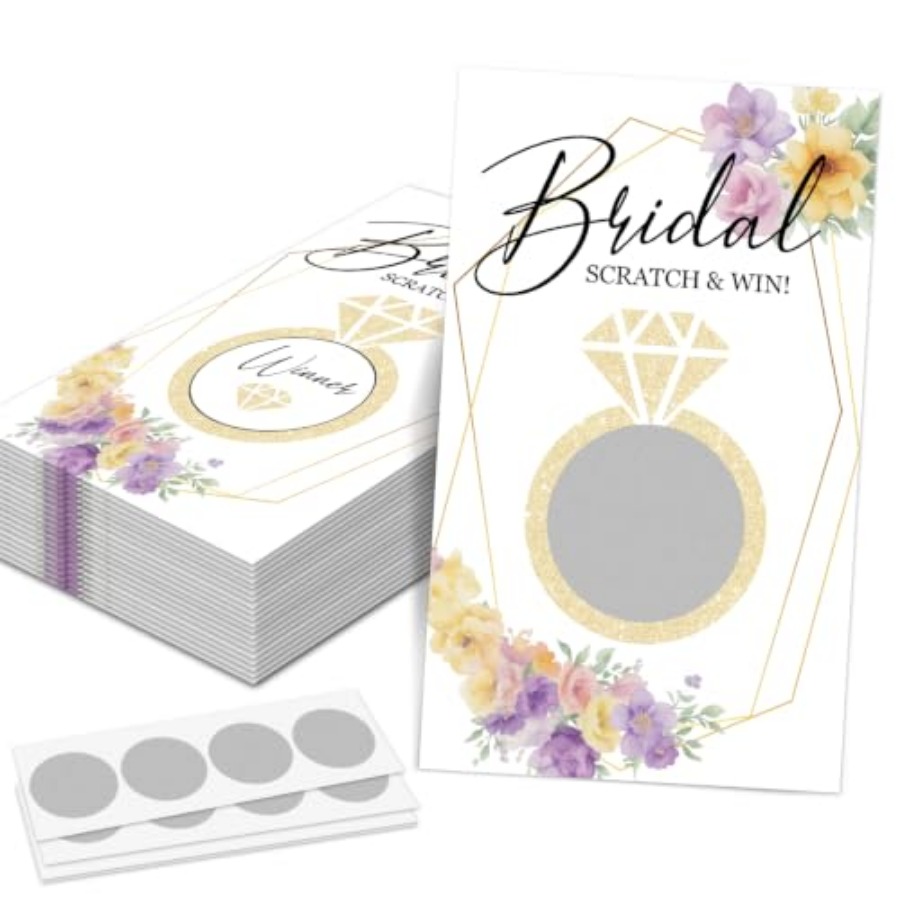 Party Games Bridal Shower - Jeu à gratter pour fête prénuptiale