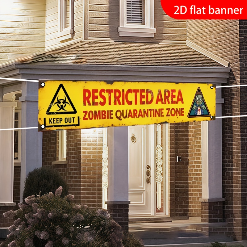 Zombie Party Games - Un seul banner plat 2D pour