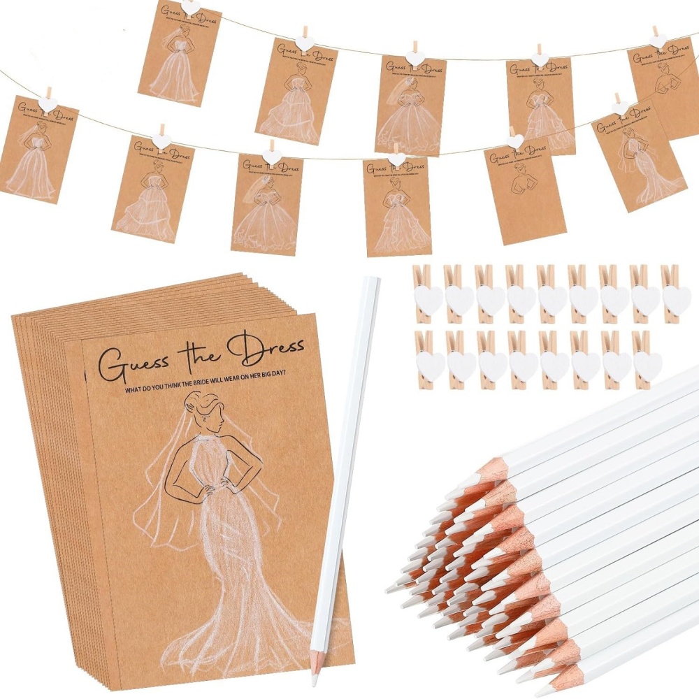 Party Games Bridal Shower - 10/20 ensemble deviner mariage habiller carte