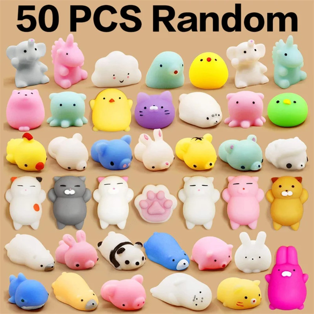 Party Games Kids Birthday - 50PCS Mochi Squishies Kawaii Anima Squishy
