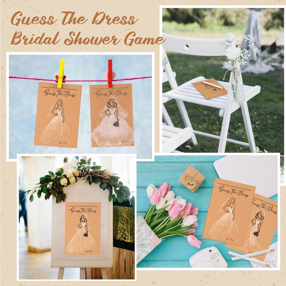 10 pièces Jeu « Devine la robe - Party Games Bridal Shower avis et prix