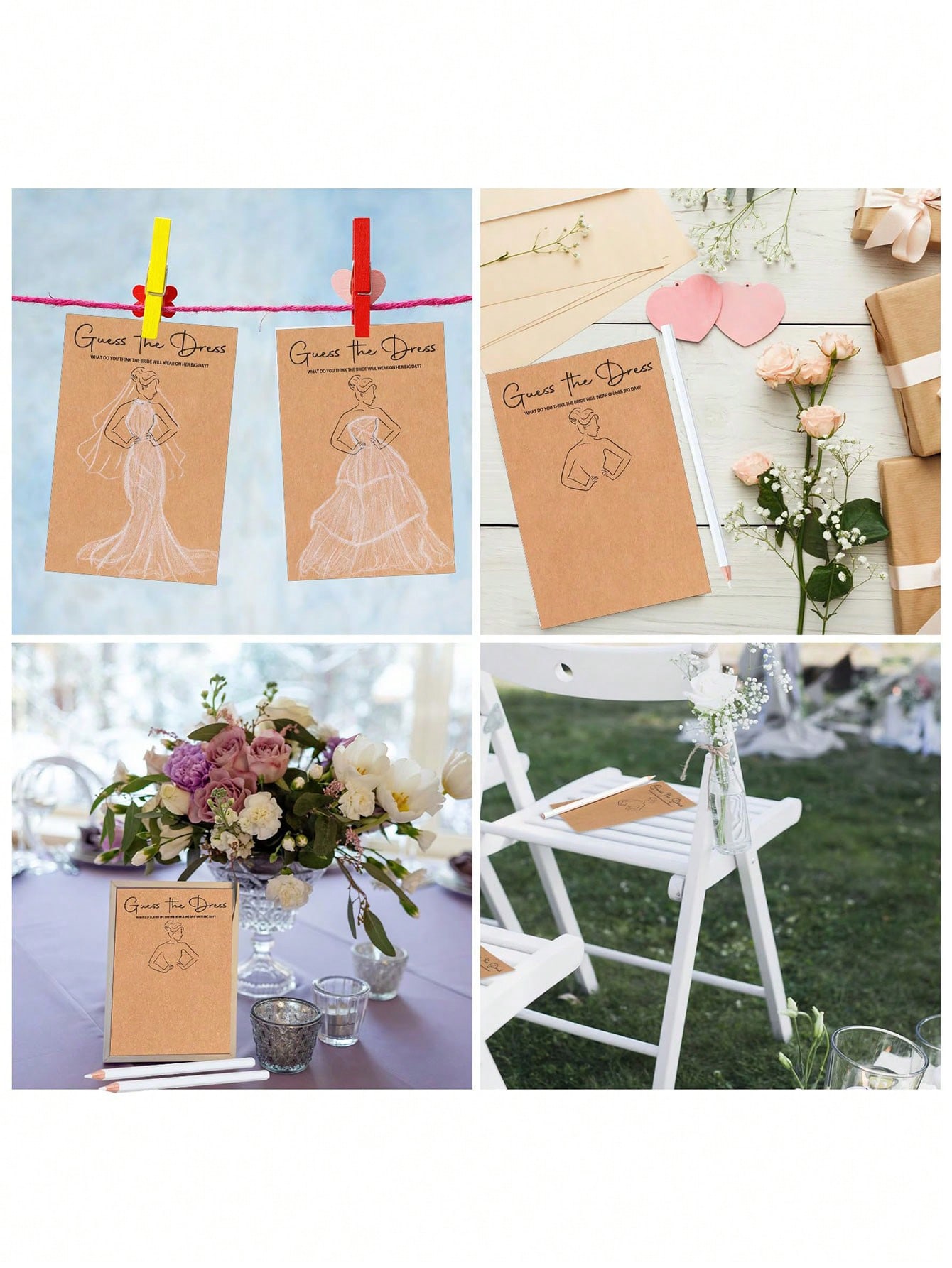 20/40 pièces robe devinette do - Party Games Bridal Shower avis et prix